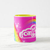 "Ich kann meine Träume erfüllen" motivierend rosa Zweifarbige Tasse (Mittel)