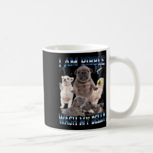 Ich kann meinen Bauch waschen Lustiger Hund reinig Kaffeetasse