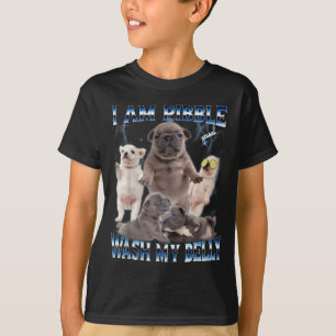 Ich kann meinen Bauch waschen Lustiger Hund reinig T-Shirt