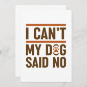 Ich kann meinen Hund nicht nein sagen Dankeskarte (Vorne/Hinten)