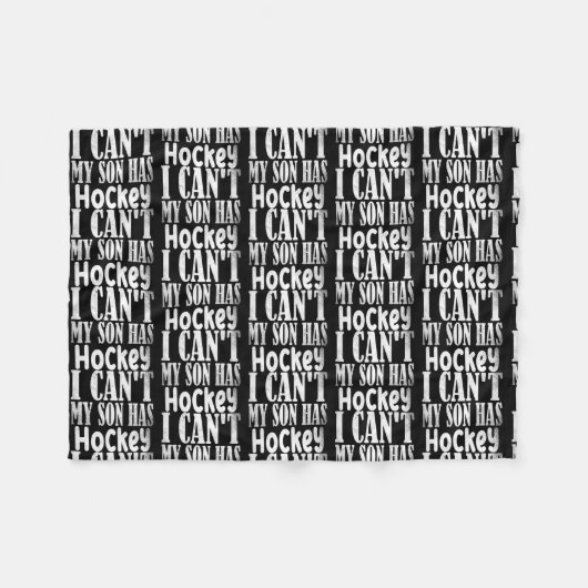 Ich kann meinen Sohn nicht mit Hockey Hockey Hocke Fleecedecke (Vorderseite (Horizontal))