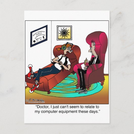 Ich kann mich nicht auf meinen Computer beziehen Postkarte (Vorderseite)