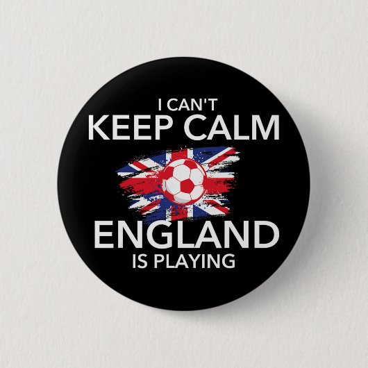 Ich kann mich nicht beruhigen England spielt - Fuß Button (Vorderseite)
