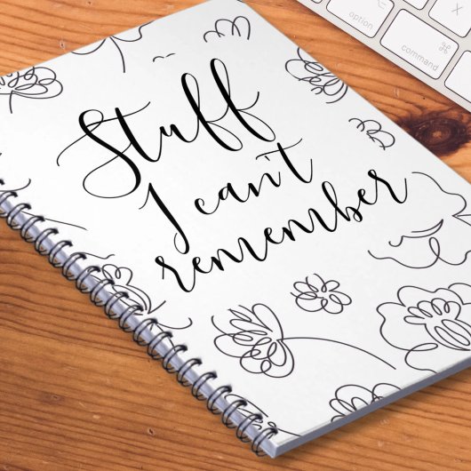 Ich kann mich nicht erinnern notizblock