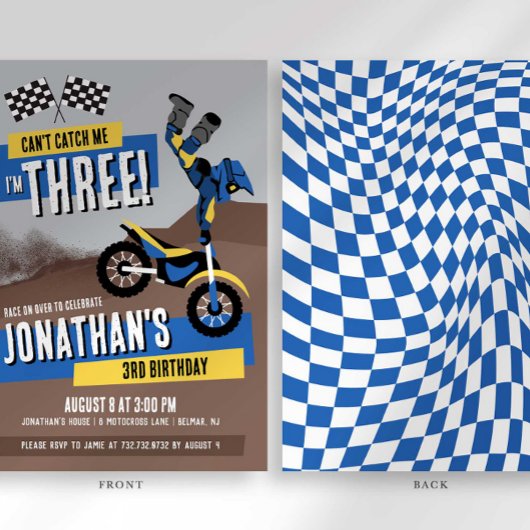 Ich kann mich nicht erwischen, ich bin drei Schmut Einladung