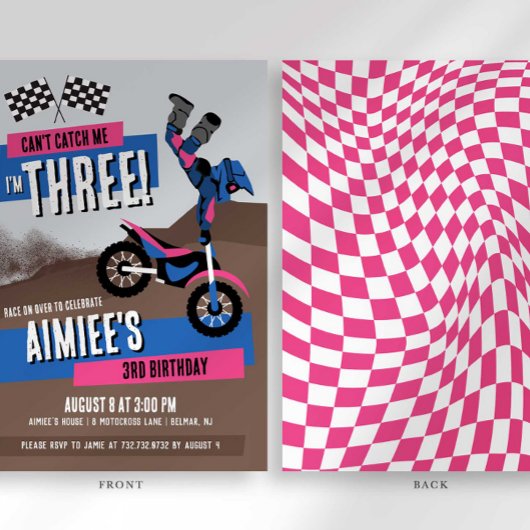 Ich kann mich nicht erwischen, ich bin drei Schmut Einladung