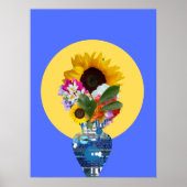 Ich kann mir Blume kaufen! Blau Poster (Vorne)