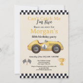 Ich kann mir kein gelbes Rennwagen kaufen, das ein Einladung (Vorderseite)