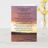 Ich kann mir mein Leben ohne dich nicht vorstellen Karte (Gelbe Blume)