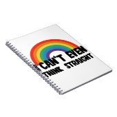 Ich kann mir nicht einmal einen glühenden Gay Prid Notizblock (Rechte Seite)