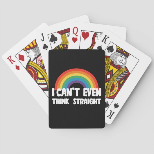 Ich kann mir nicht einmal einen glühenden Gay Prid Spielkarten (Rückseite)