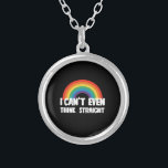 Ich kann mir nicht einmal einen glühenden Gay Prid Versilberte Kette<br><div class="desc">Ich kann nicht einmal denken,  Straight Funny Gay Pride Homosexuell,  Stolz,  lesbisch,  lgbb, bisexuell, lgbtq, que,  Regenbogen, lustig, geradeaus, transgender, Gleichheit, homosexuell, trans, Liebe, Geschenke</div>