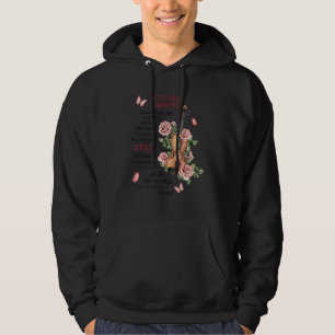 Ich kann mir nur die Schmetterlingsforelle-Blume V Hoodie