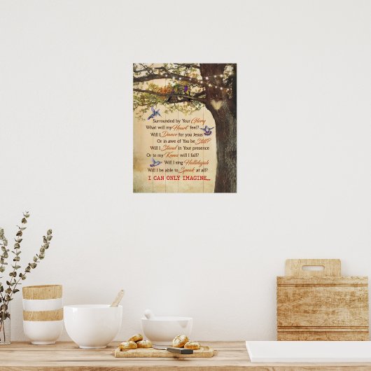 Ich kann mir nur Hummingbird vorstellen Poster (Küche)