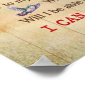 Ich kann mir nur Hummingbird vorstellen Poster (Ecke)