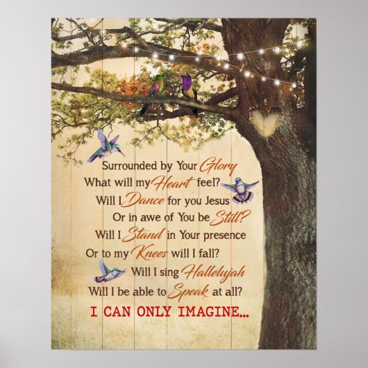 Ich kann mir nur Hummingbird vorstellen Poster (Vorne)