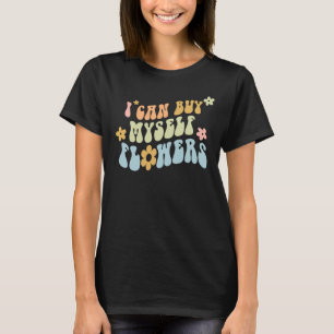 Ich kann mir selbst Blume auf der hinteren positiv T-Shirt