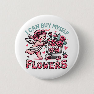 Ich kann mir selbst Blume Blumencocktail-Engel kau Button