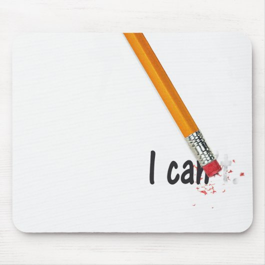Ich kann mit Stift-Radiergummi Text schreiben Mousepad (Vorne)