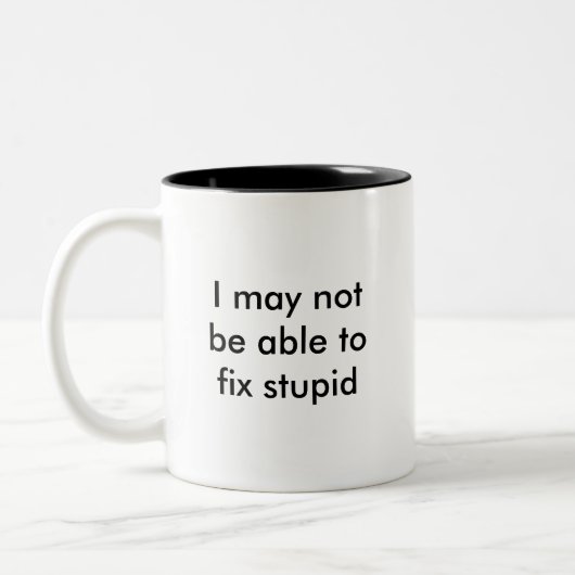 Ich kann möglicherweise nicht in der Lage sein, Zweifarbige Tasse (Links)