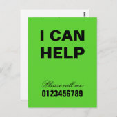 Ich kann Nachbarschaftshilfe-SOS unterstützen Postkarte (Vorne/Hinten)