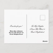 Ich kann Nachbarschaftshilfe-SOS unterstützen Postkarte (Rückseite)