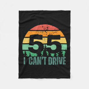 Ich kann nicht 55 fahren Bday Retro Geburtstagsfei Fleecedecke