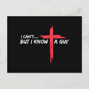Ich kann nicht, aber ich kenne einen Typ Jesus Cro Postkarte