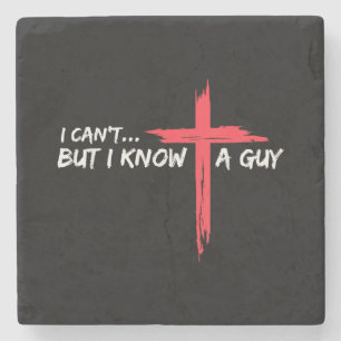 Ich kann nicht, aber ich kenne einen Typ Jesus Cro Steinuntersetzer