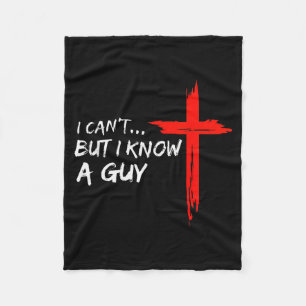 Ich kann nicht, aber ich kenne einen Typen Kreuz C Fleecedecke