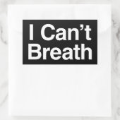 Ich kann nicht atmen rechteckiger aufkleber (Tasche)