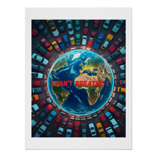 Ich kann nicht atmen - Umweltverschmutzung Poster (Vorderseite)