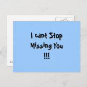 Ich kann nicht aufhören Vermisst Sie!!! Postkarte (Vorne/Hinten)