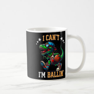 Ich kann nicht Basketball Dinosaurier T Rex Boys Kaffeetasse