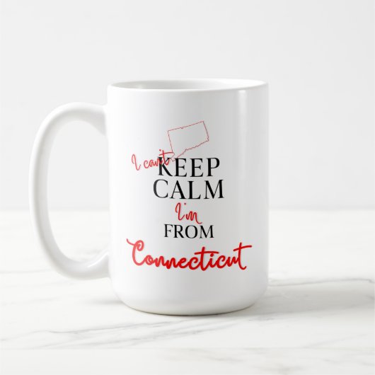 Ich kann nicht Behalten, dass ich aus Connecticut  Kaffeetasse (Links)