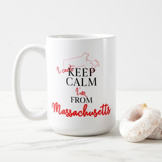 Ich kann nicht Behalten, dass ich aus Massachusett Kaffeetasse (Mit Donut)