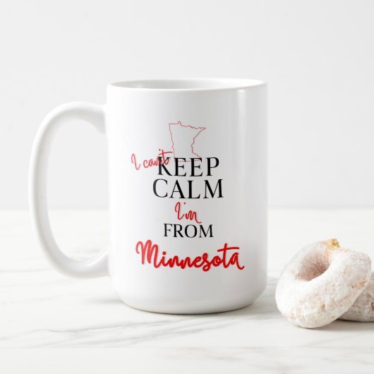 Ich kann nicht Behalten, dass ich aus Minnesota ko Kaffeetasse (Mit Donut)
