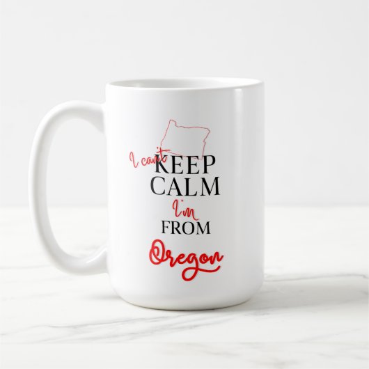 Ich kann nicht Behalten, dass ich aus Oregon komme Kaffeetasse (Links)
