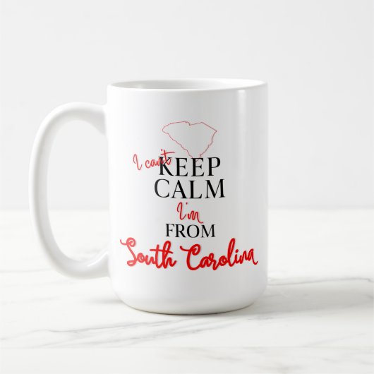 Ich kann nicht Behalten, dass ich aus South Caroli Kaffeetasse (Links)