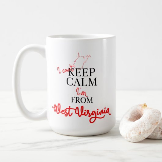 Ich kann nicht Behalten, dass ich aus West Virgini Kaffeetasse (Mit Donut)