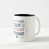 Ich kann nicht Behalten, dass ich ein Flieger bin, Zweifarbige Tasse (VorderseiteRechts)