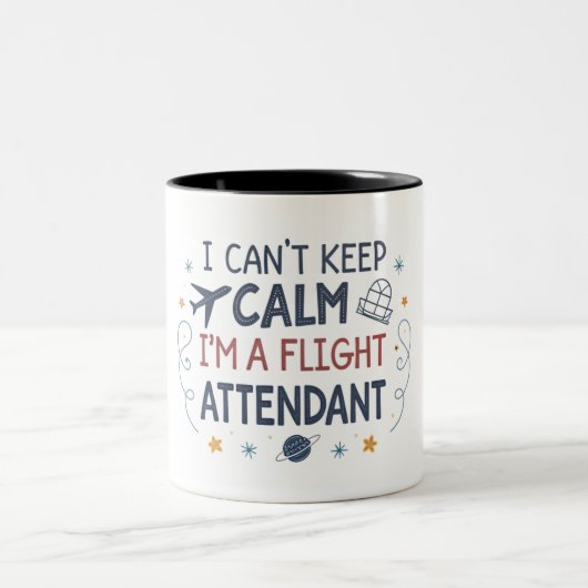 Ich kann nicht Behalten, dass ich ein Flieger bin, Zweifarbige Tasse (Mittel)