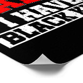 Ich kann nicht Behalten Ruhe habe ich schwarze Kin Poster (Ecke)