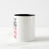 Ich kann nicht Bleibe, lange mein Hund für mich Ta Zweifarbige Tasse (Mittel)