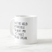 Ich kann nicht dafür verantwortlich gemacht werden kaffeetasse (Vorderseite Links)
