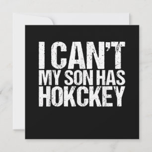 Ich kann nicht, dass mein Sohn Hockey-Mama lustige Feiertagskarte