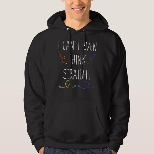 Ich kann nicht einmal denken, dass Gay Lesbian-Bli Hoodie (Vorderseite)
