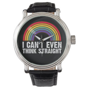 Ich kann nicht einmal denken, gerade LGBTQ-Stolz M Armbanduhr