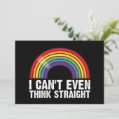 Ich kann nicht einmal denken, gerade LGBTQ-Stolz M Einladung (Stehend Vorderseite)