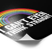 Ich kann nicht einmal denken, gerade LGBTQ-Stolz M Fotodruck (Ecke)